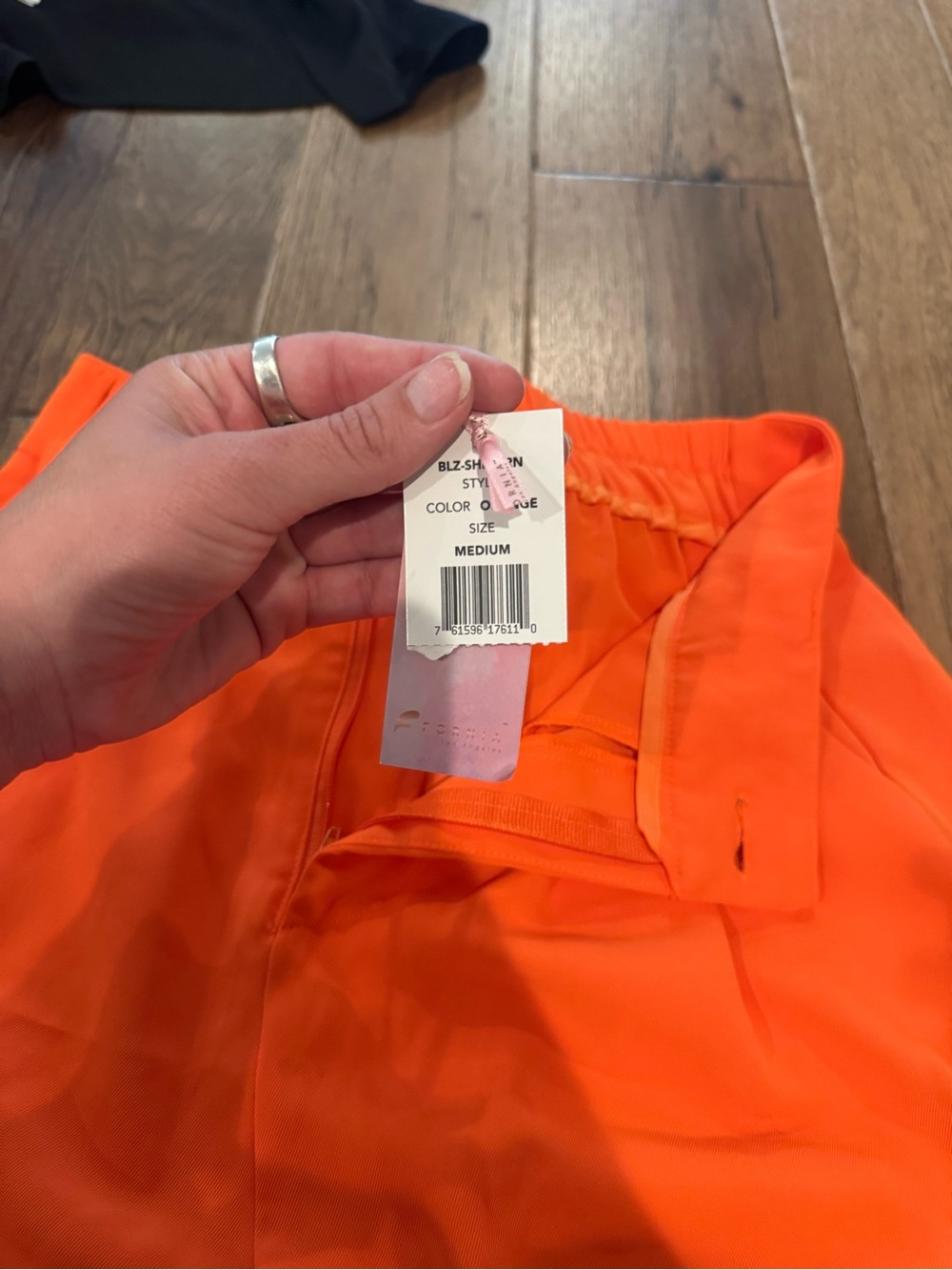 High-Rise Orange Women’s Dress Shorts - Picture 2 of 3